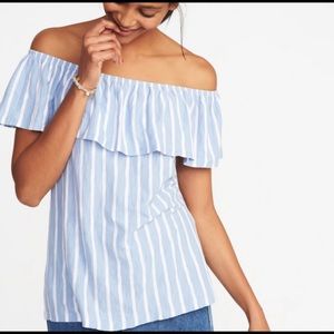 Old Navy off the shoulder stripped top